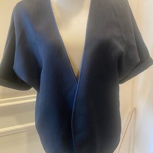 Halston Heritage Navy Blue Short Sleeve.